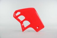 Right Side UFO Old Red Radiator Shroud Set replacement plastics for 90-01 Honda CR500 dirt bikes.