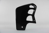 Left Side UFO Black Radiator Shroud Set replacement plastics for 90-01 Honda CR500 dirt bikes.