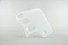 Right Side UFO White Radiator Shroud Set replacement plastics for 90-01 Honda CR500 dirt bikes.