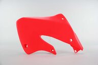 Left Side Polisport Red Radiator Shroud Set replacement plastics for 97-99 Honda CR125, CR250 dirt bikes.