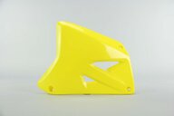 Left Side UFO Yellow Radiator Shroud Set replacement plastics for 01-08 Suzuki RM125, RM250 dirt bikes.