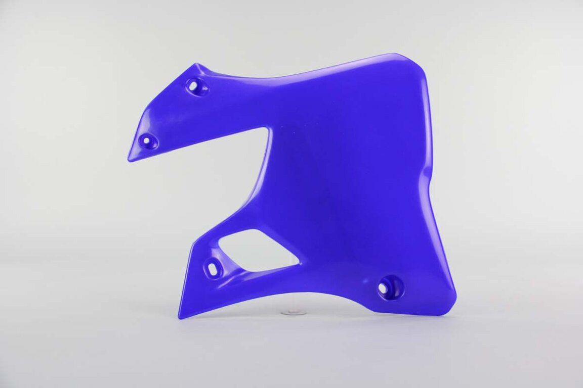 Right Side Polisport Blue Radiator Shroud Set replacement plastics for 96-01 Yamaha YZ125, YZ250 dirt bikes.