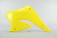 Left Side Polisport Yellow Radiator Shroud Set replacement plastics for 04-06 Suzuki RMZ250 dirt bikes.