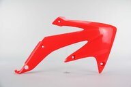 Right Side UFO Red Radiator Shroud Set replacement plastics for 08-17 Honda CRF450 dirt bikes.