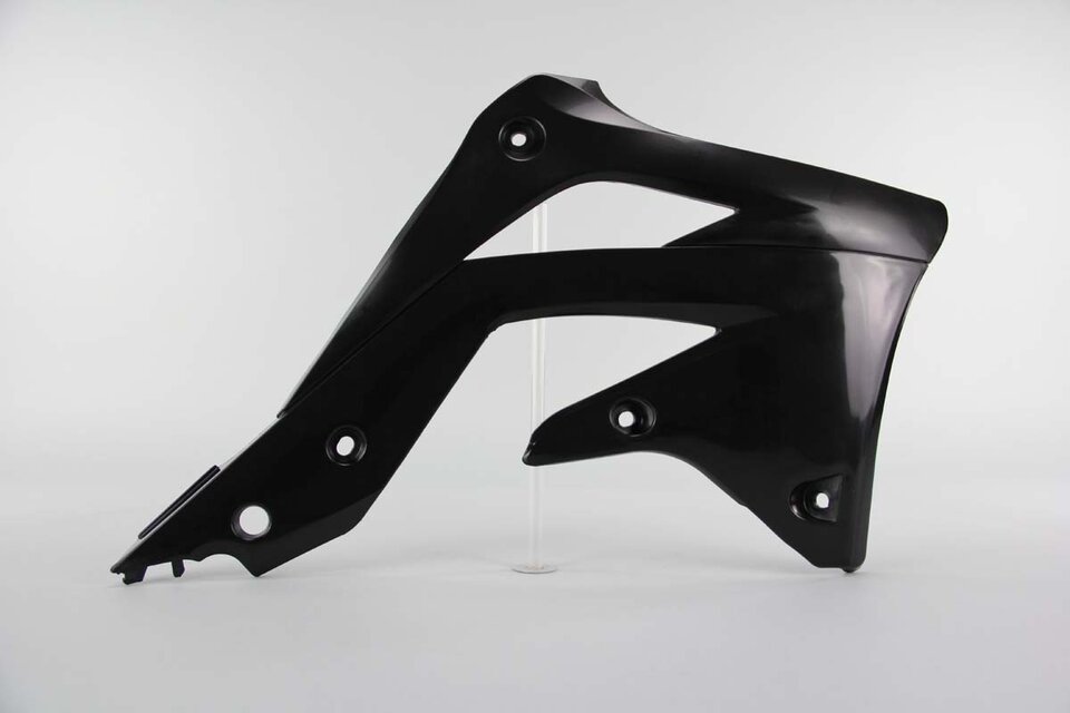 Right Side Acerbis Black Radiator Shroud Set replacement plastics for 12-15 Kawasaki KX450F dirt bikes.