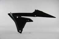 Left Side Polisport Black Radiator Shroud Set replacement plastics for 14-19 Yamaha YZ250F, YZ450F dirt bikes.