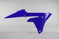 Right Side Polisport Blue Radiator Shroud Set replacement plastics for 14-19 Yamaha YZ250F, YZ450F dirt bikes.