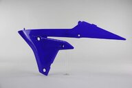 Left Side Polisport Blue Radiator Shroud Set replacement plastics for 14-19 Yamaha YZ250F, YZ450F dirt bikes.