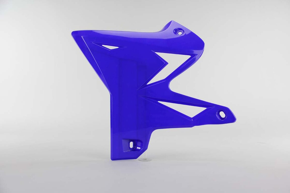 Left Side UFO Blue UFO Restyled Radiator Shroud Set replacement plastics for 02-14 Yamaha YZ125, YZ250 dirt bikes.