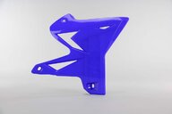 Right Side UFO Blue UFO Restyled Radiator Shroud Set replacement plastics for 02-14 Yamaha YZ125, YZ250 dirt bikes.