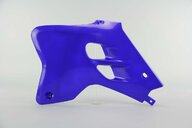 Left Side Polisport Blue Radiator Shroud Set replacement plastics for 93-01 Yamaha YZ80 dirt bikes.