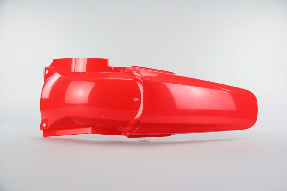 UFO Red Rear Fender replacement plastics for 02-04 Honda CRF450 dirt bikes 360 view