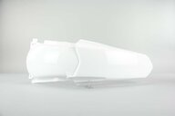 Polisport White Rear Fender replacement plastics for 02-14 Yamaha YZ125, YZ250 dirt bikes 360 view