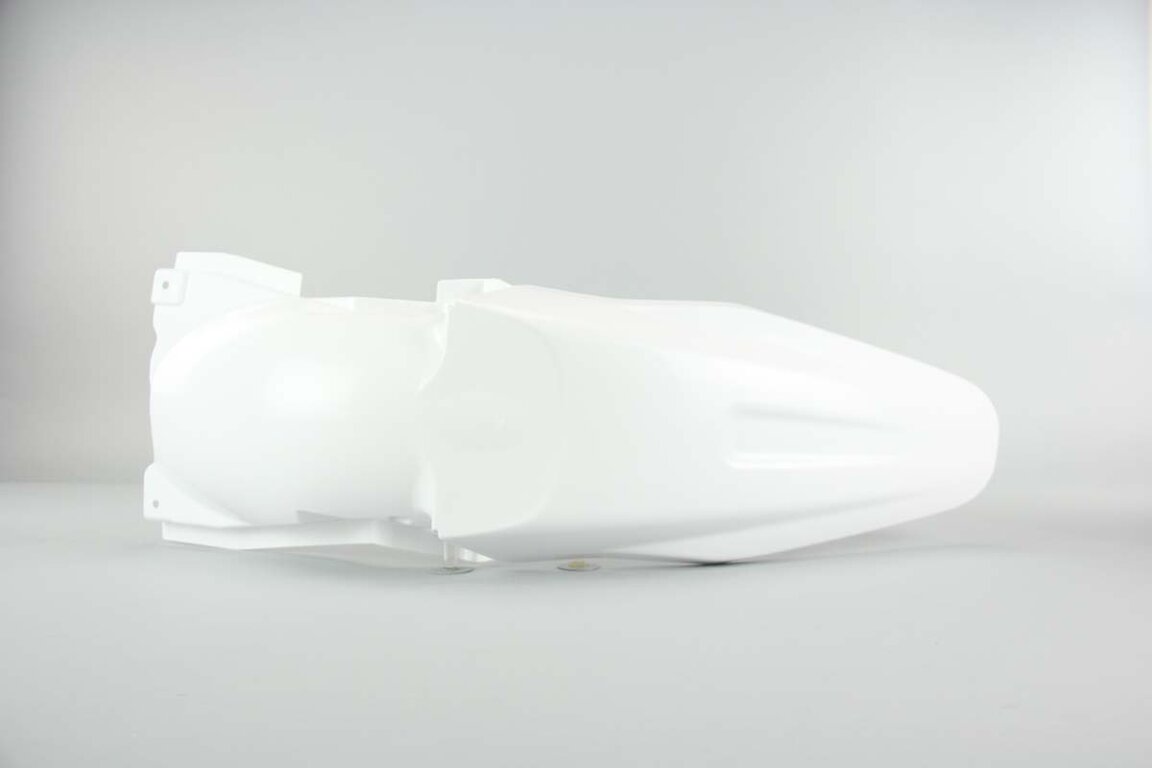 UFO White Rear Fender replacement plastics for 06-08 Kawasaki KX250F, KX450F dirt bikes 360 view