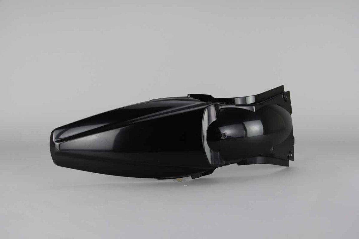 UFO Black Rear Fender replacement plastics for 09-12 Kawasaki KX250F, KX450F dirt bikes 360 view