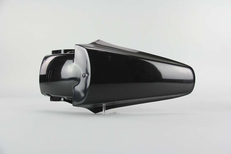 UFO Black Rear Fender replacement plastics for 00-24 Suzuki RM80, RM85 dirt bikes 360 view