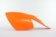 Polisport Orange Rear Fender / Side Number Plate replacement plastics for 02-08 KTM SX65 dirt bikes 360 view