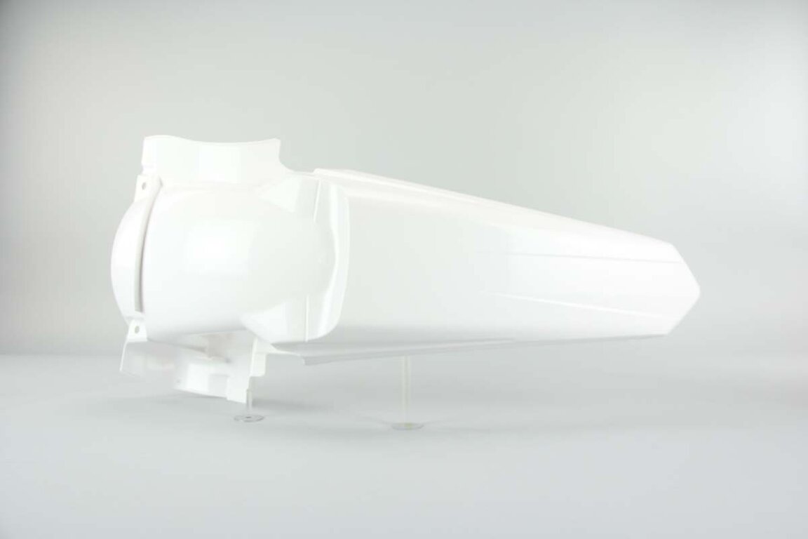 Polisport White Rear Fender replacement plastics for 07-13 Yamaha WRF dirt bikes 360 view