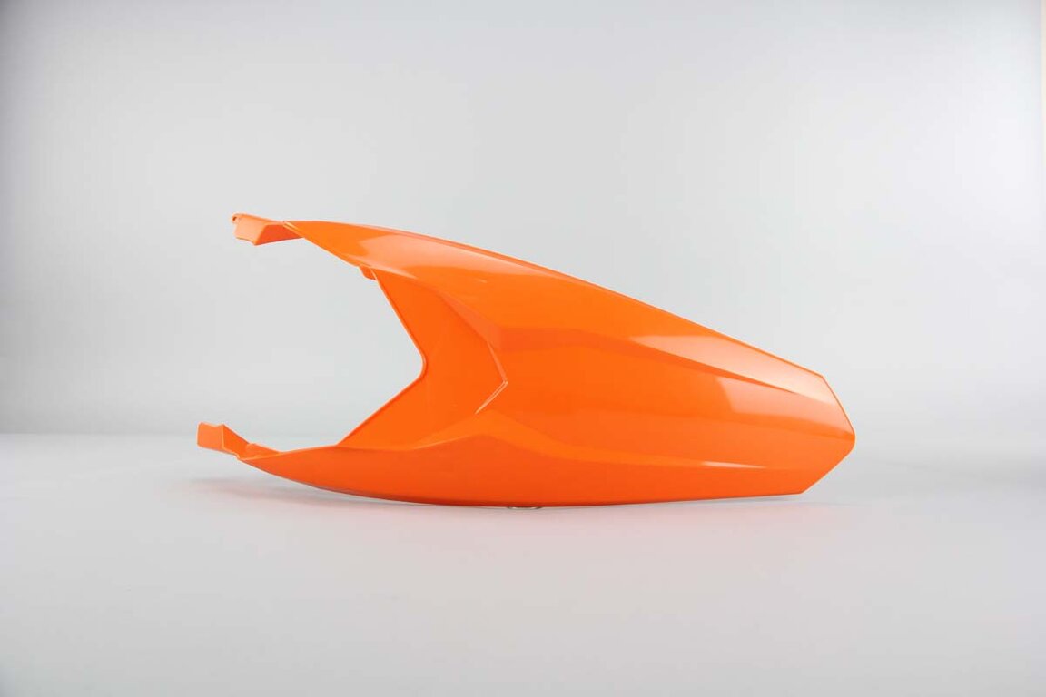 Polisport Orange Rear Fender replacement plastics for 13-17 KTM SX85 dirt bikes 360 view