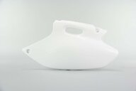 Left Side Polisport White Side Number Plates replacement plastics for 98-02 Yamaha WRF, WR, YZ250F, YZF400, YZF426 dirt bikes.