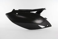 Right Side Polisport Black Side Number Plates replacement plastics for 09-12 Kawasaki KX250F, KX450F dirt bikes.