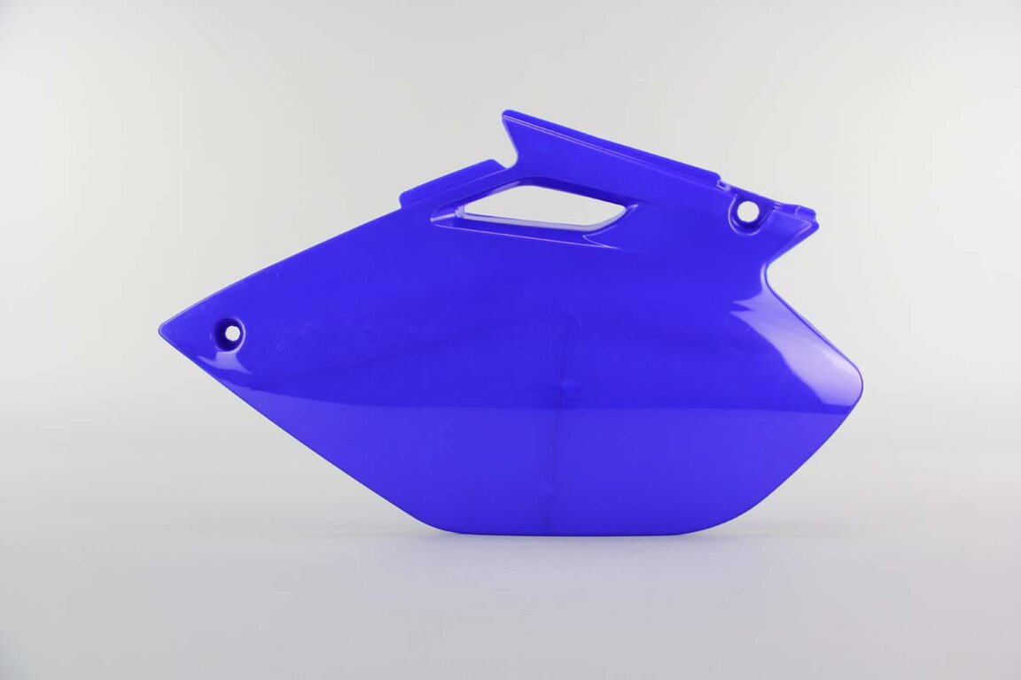 Left Side UFO Blue Side Number Plates replacement plastics for 03-05 Yamaha YZ250F, YZ450F dirt bikes.