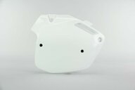 Right Side UFO White Side Number Plates replacement plastics for 90-01 Honda CR125, CR250, CR500 dirt bikes.