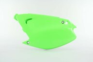 Left Side UFO Green Side Number Plates replacement plastics for 03-07 Kawasaki KX dirt bikes.