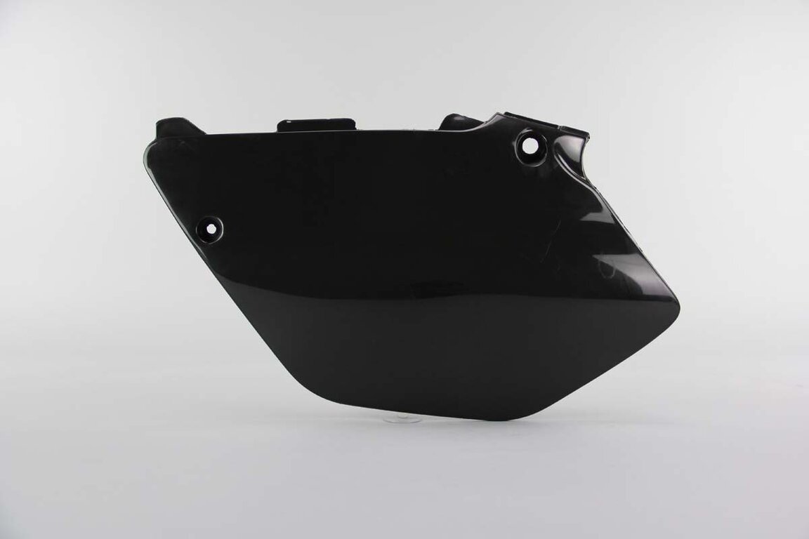 Left Side Polisport Black Side Number Plates replacement plastics for 02-14 Yamaha YZ125, YZ250 dirt bikes.