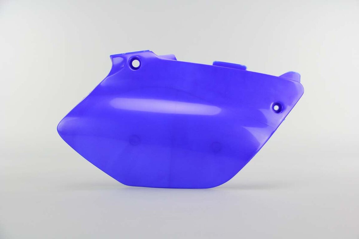 Right Side Polisport Blue Side Number Plates replacement plastics for 02-14 Yamaha YZ125, YZ250 dirt bikes.