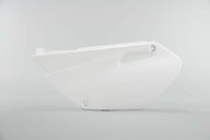 Left Side UFO White Side Number Plates replacement plastics for 02-14 Yamaha YZ85 dirt bikes.