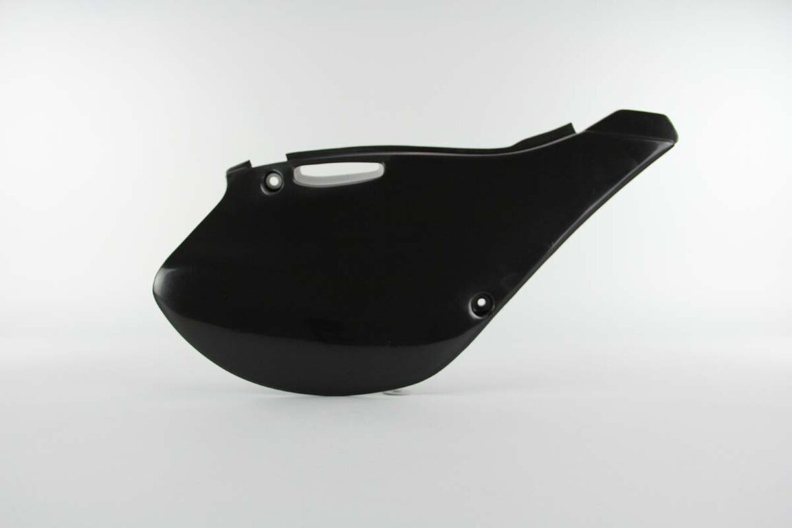 Right Side Polisport Black Side Number Plates replacement plastics for 99-02 Kawasaki KX dirt bikes.