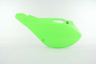 Left Side UFO Green Side Number Plates replacement plastics for 99-02 Kawasaki KX dirt bikes.