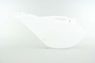 Left Side Polisport White Side Number Plates replacement plastics for 99-02 Kawasaki KX dirt bikes.