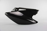 Right Side Polisport Black Side Number Plates replacement plastics for 06-08 Kawasaki KX250F dirt bikes.