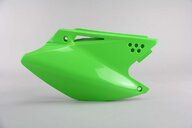 Right Side UFO Green Side Number Plates replacement plastics for 06-08 Kawasaki KX250F dirt bikes.