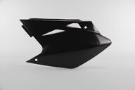 Left Side UFO Black Side Number Plates replacement plastics for 06-08 Kawasaki KX450F dirt bikes.