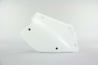 Right Side Polisport White Side Number Plates replacement plastics for 95-97 Honda CR125, CR250 dirt bikes.