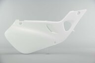 Right Side Polisport White Side Number Plates replacement plastics for 97-99 Honda CR125, CR250 dirt bikes.