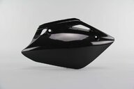 Right Side UFO Black Side Number Plates replacement plastics for 07-25 Honda CRF150 dirt bikes.