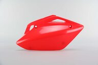 Right Side UFO Red Side Number Plates replacement plastics for 07-25 Honda CRF150 dirt bikes.