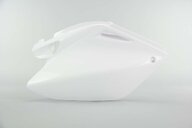 Right Side UFO White Side Number Plates replacement plastics for 04-05 Honda CRF250 dirt bikes.