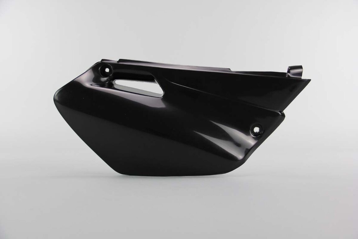 Right Side UFO Black Side Number Plates replacement plastics for 02-14 Yamaha YZ85 dirt bikes.