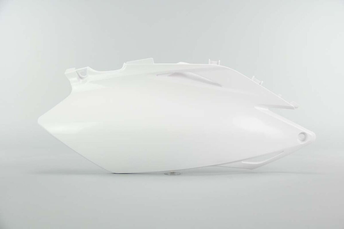 Right Side UFO White Side Number Plates replacement plastics for 11-13 Honda CRF250, CRF450 dirt bikes.