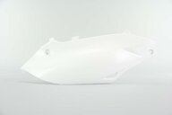 Right Side Polisport White Side Number Plates replacement plastics for 12-16 Kawasaki KX250F, KX450F dirt bikes.