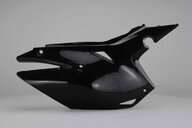 Right Side Polisport Black V2 Restyled Side Number Plates replacement plastics for 13-17 Honda CRF250, CRF450 dirt bikes.