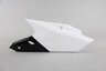 Left Side Polisport White / Black Side Number Plates replacement plastics for 14-19 Yamaha YZ250F, YZ450F dirt bikes.