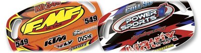 Pit board decals for motocross mx bikes