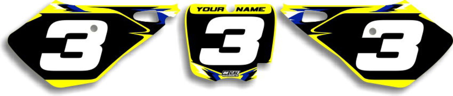 MX Graphics Dirt Bike Decals Cobra T-6 Number Plates