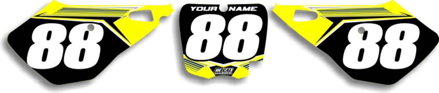 MX Graphics Dirt Bike Decals Cobra T-12 Number Plates